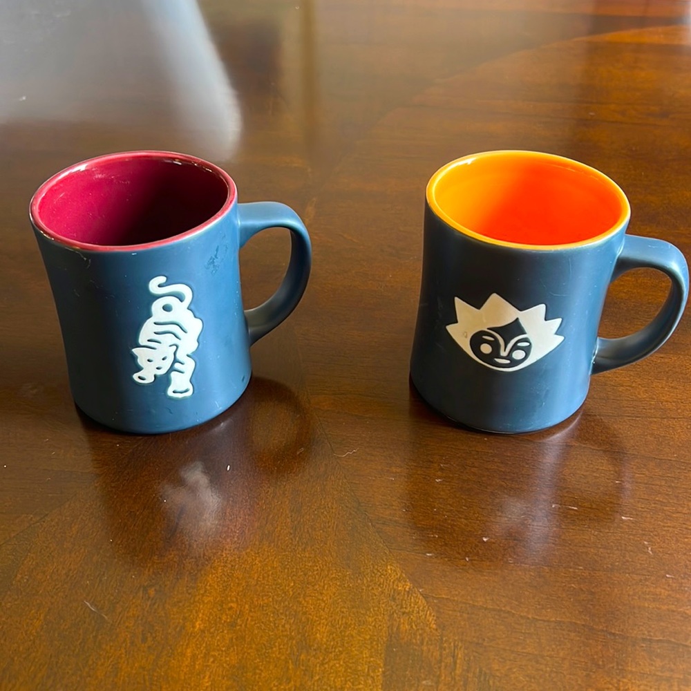 *RARE FIND* Starbucks 2012 Sumatra Tiger & 2011 mermaid sun face coffee mug set
